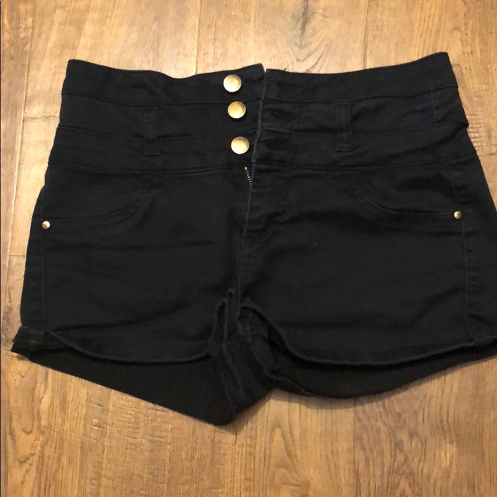 Black high waisted shorts